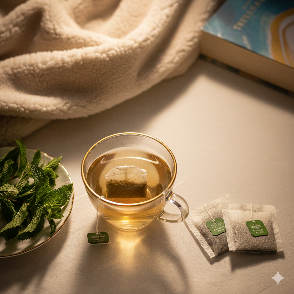 【夜のセルフケア】穏やかな眠りの前に。皮脂ケアも叶う「スペアミントティー」の優しい時間